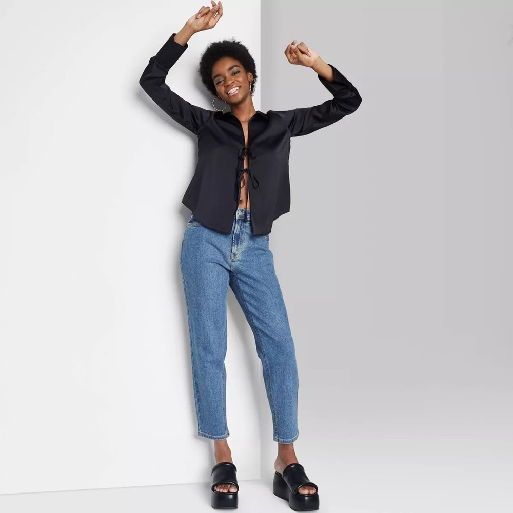 Wild Fable Super High Rise Curvy Tapered Jeans
